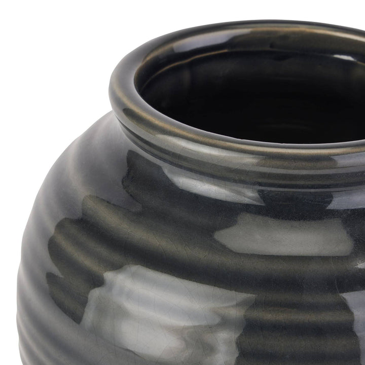 Seville Collection Navy Squat Vase - TidySpaces
