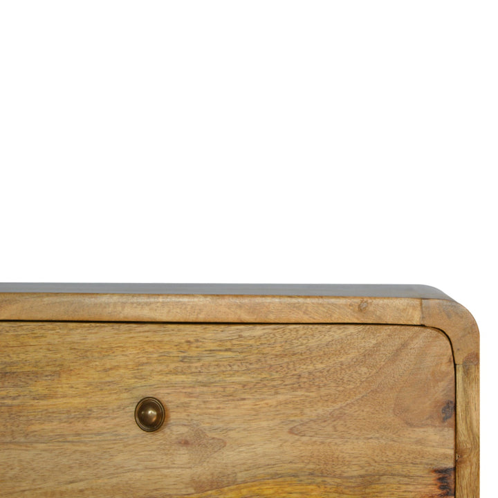 Oak-ish 2 Drawer Floating Bedside - TidySpaces