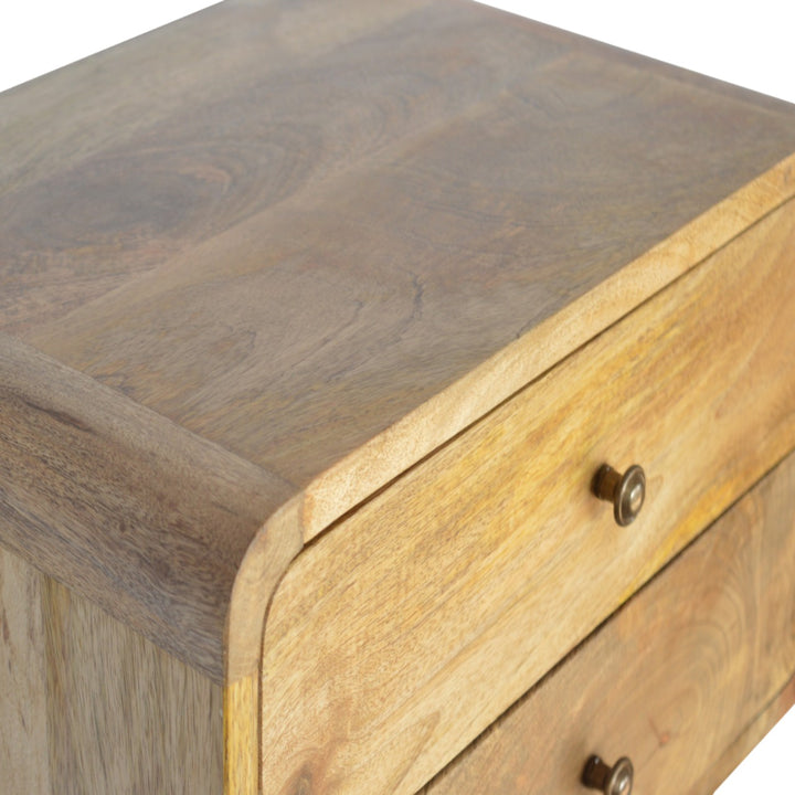 Oak-ish 2 Drawer Floating Bedside - TidySpaces