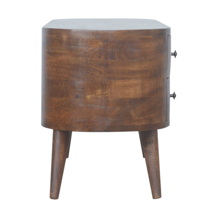 Chestnut Rounded Entertainment Unit - TidySpaces