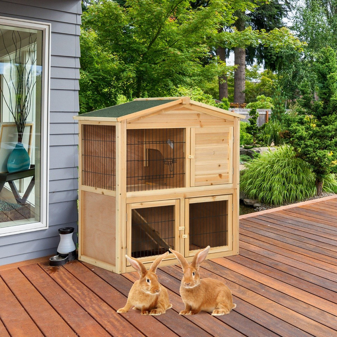 Large Bunny Rabbit Cage with Waterproof Roof - TidySpaces