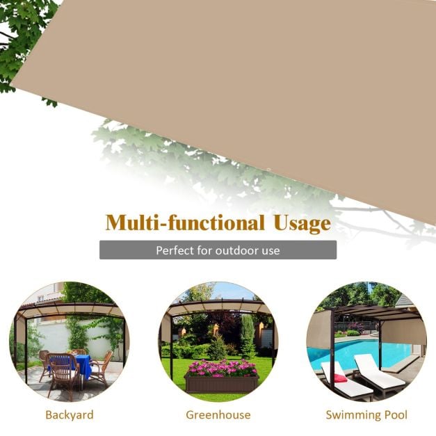 Sun Block Shade Cloth with Taped Edge Copper Grommets - TidySpaces
