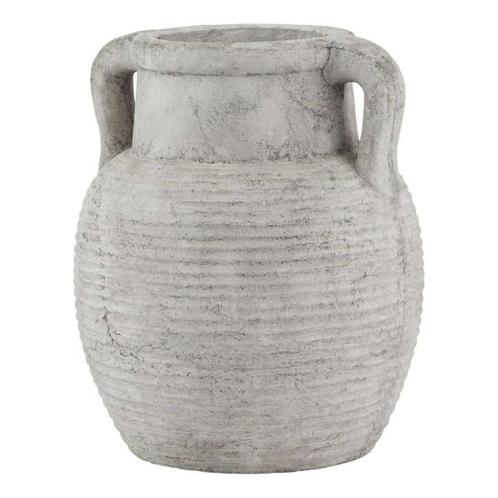 Athena Stone Amphora Pot WHITE CERAMIC - TidySpaces