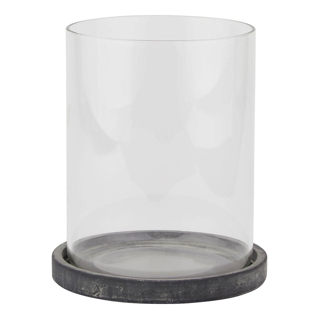 Amalfi Grey Large Hurricane Lantern GREY CERAMIC - TidySpaces
