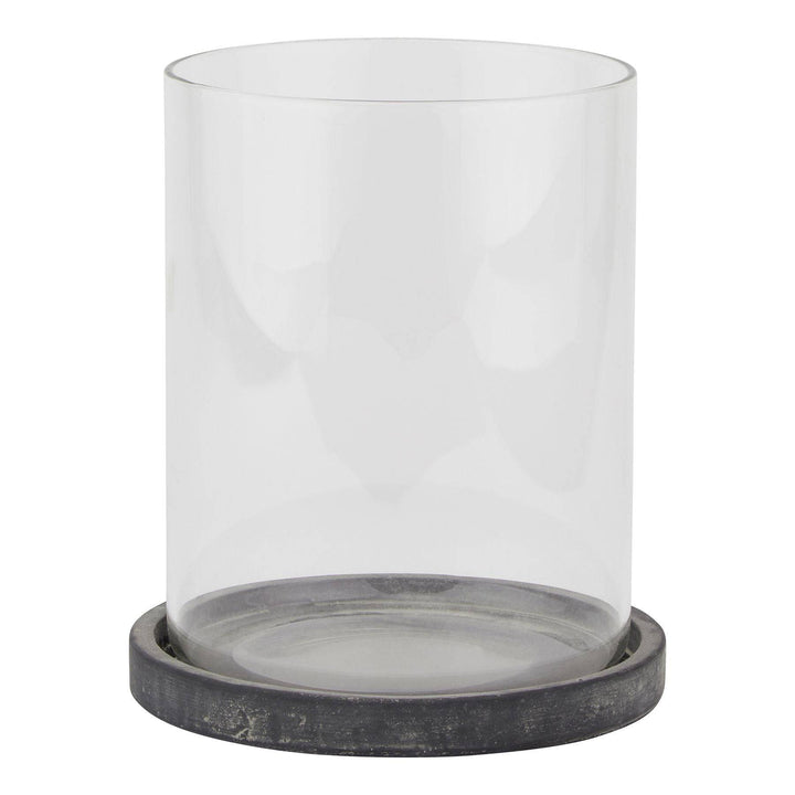 Amalfi Grey Large Hurricane Lantern GREY CERAMIC - TidySpaces
