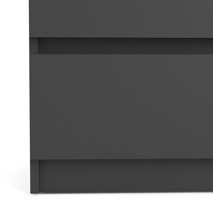 Naia Wide Chest of 6 Drawers (3+3) in Black Matt - TidySpaces