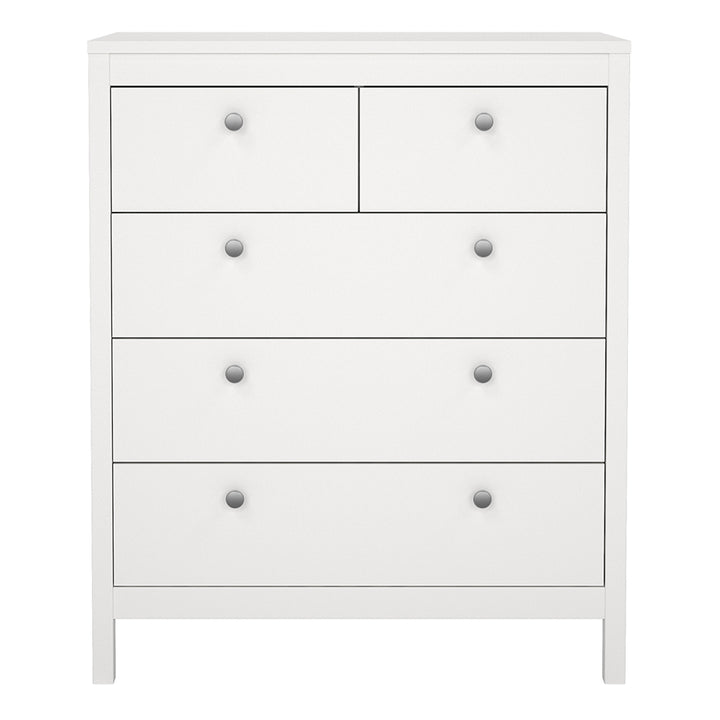 Madrid Chest 3+2 drawers in White - TidySpaces