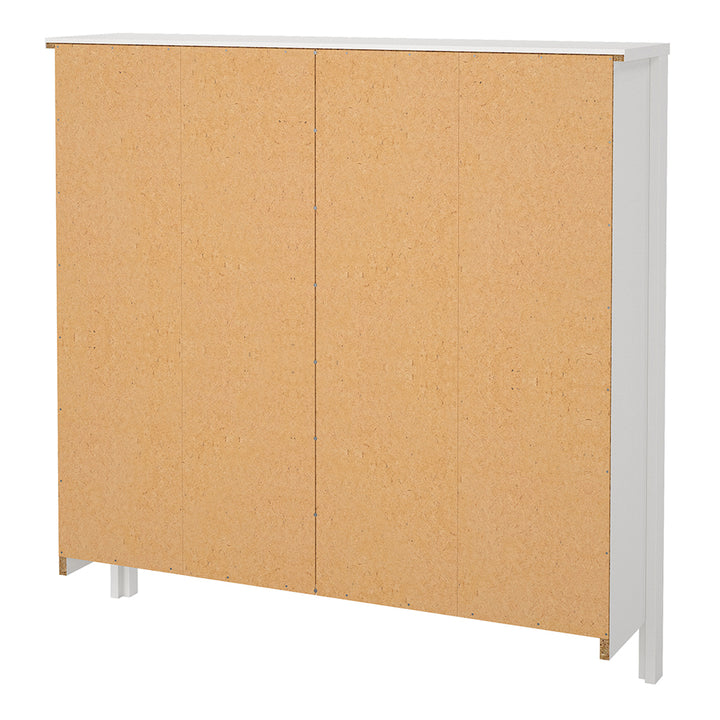 Madrid Shoe cabinet 4 Compartments in White - TidySpaces