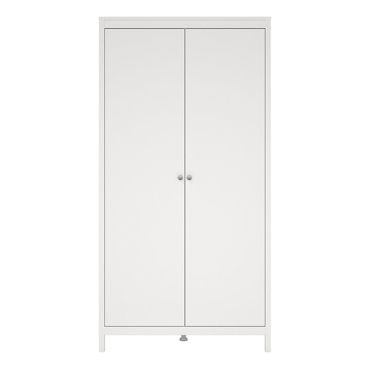 Madrid Wardrobe with 2 doors in White - TidySpaces