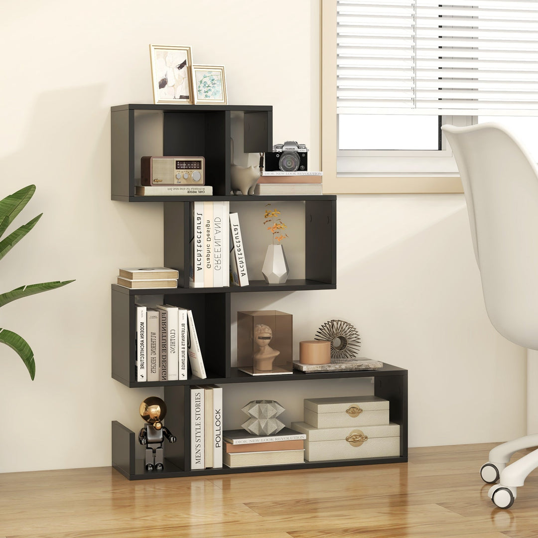 Stylish black 5-tier bookshelf from our Bookcases and Shelves collection, perfect for elevating your home decor. - TidySpaces