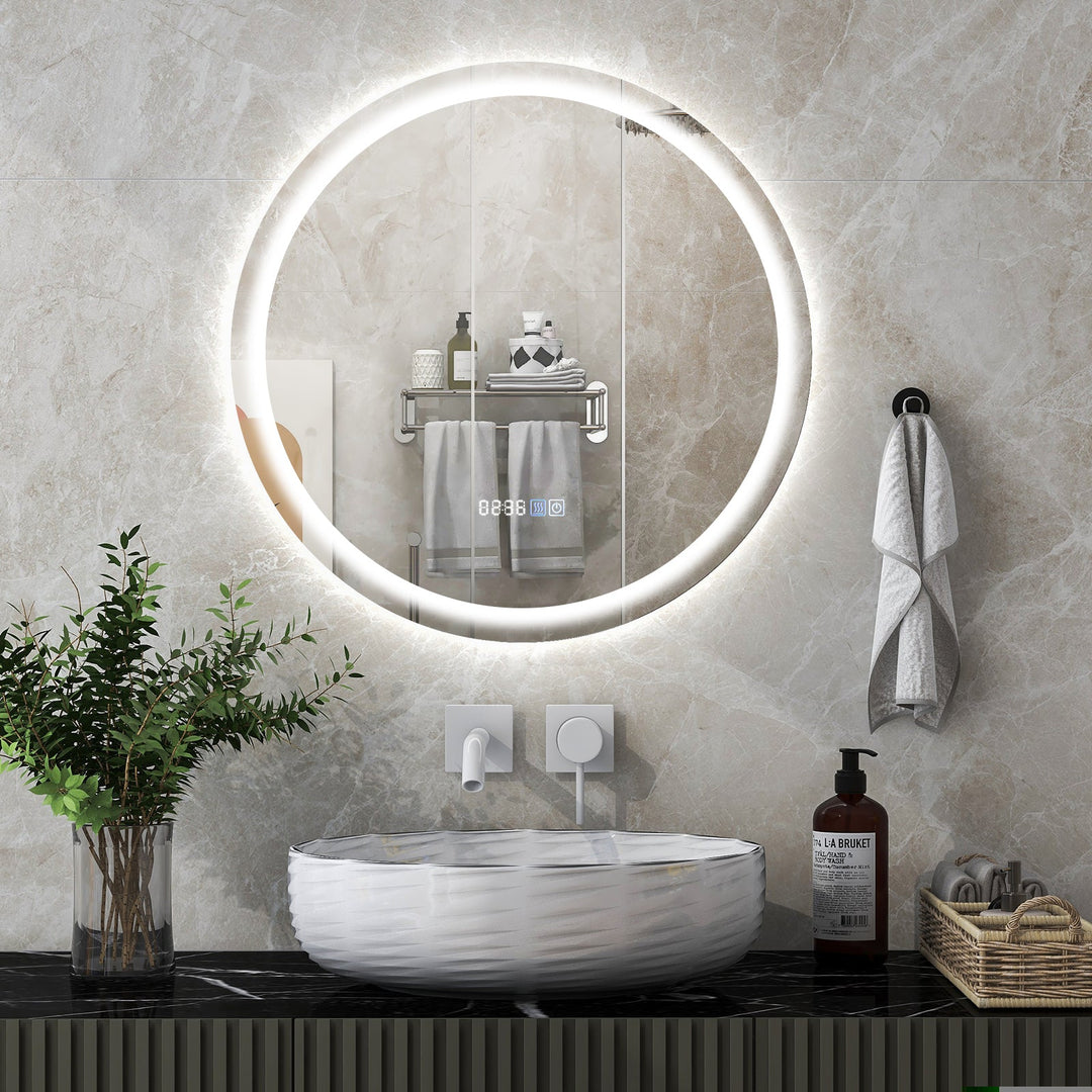 Stylish Bathroom Mirrors with LED lighting, perfect for enhancing elegance in your space. Discover more at our store! - TidySpaces