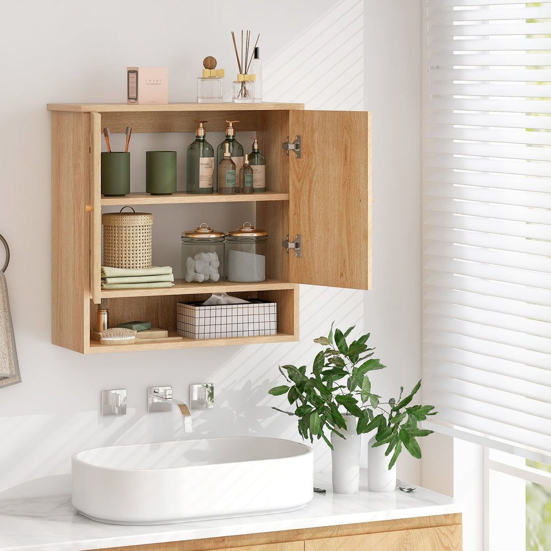 Stylish Bathroom Essentials for Your Home Decor featuring a natural wall-mounted storage cabinet for organized elegance. - TidySpaces