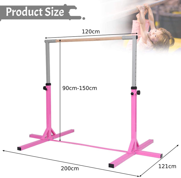 Children's Height Adjustable Gymnastics Training Bar, 90 150cm