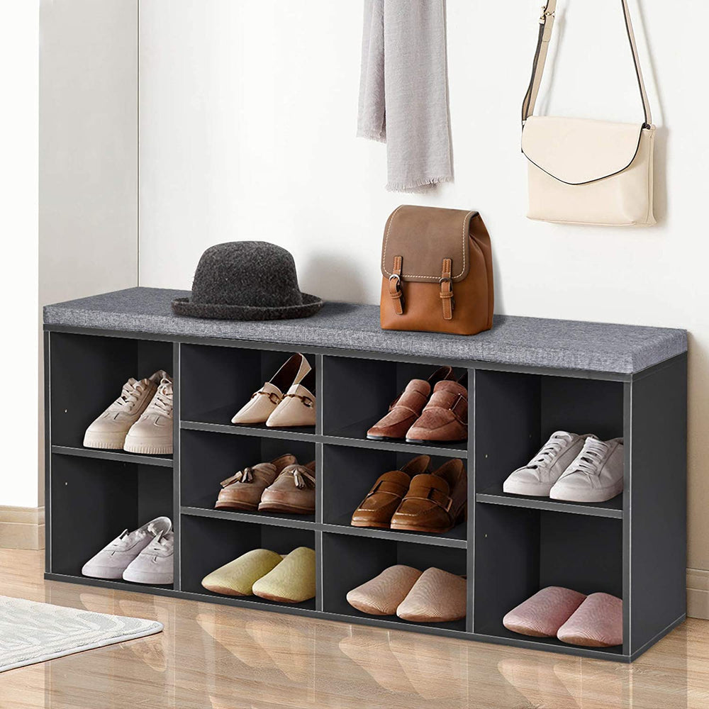 Large Shoe bench / Open Storage Bench - TidySpaces