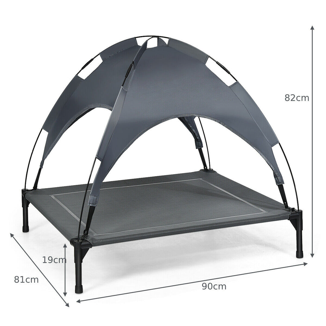 Elevated Pet Bed with Removable Canopy