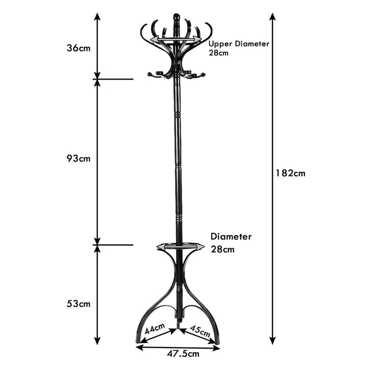 Wooden Coat and Hat Stand - TidySpaces