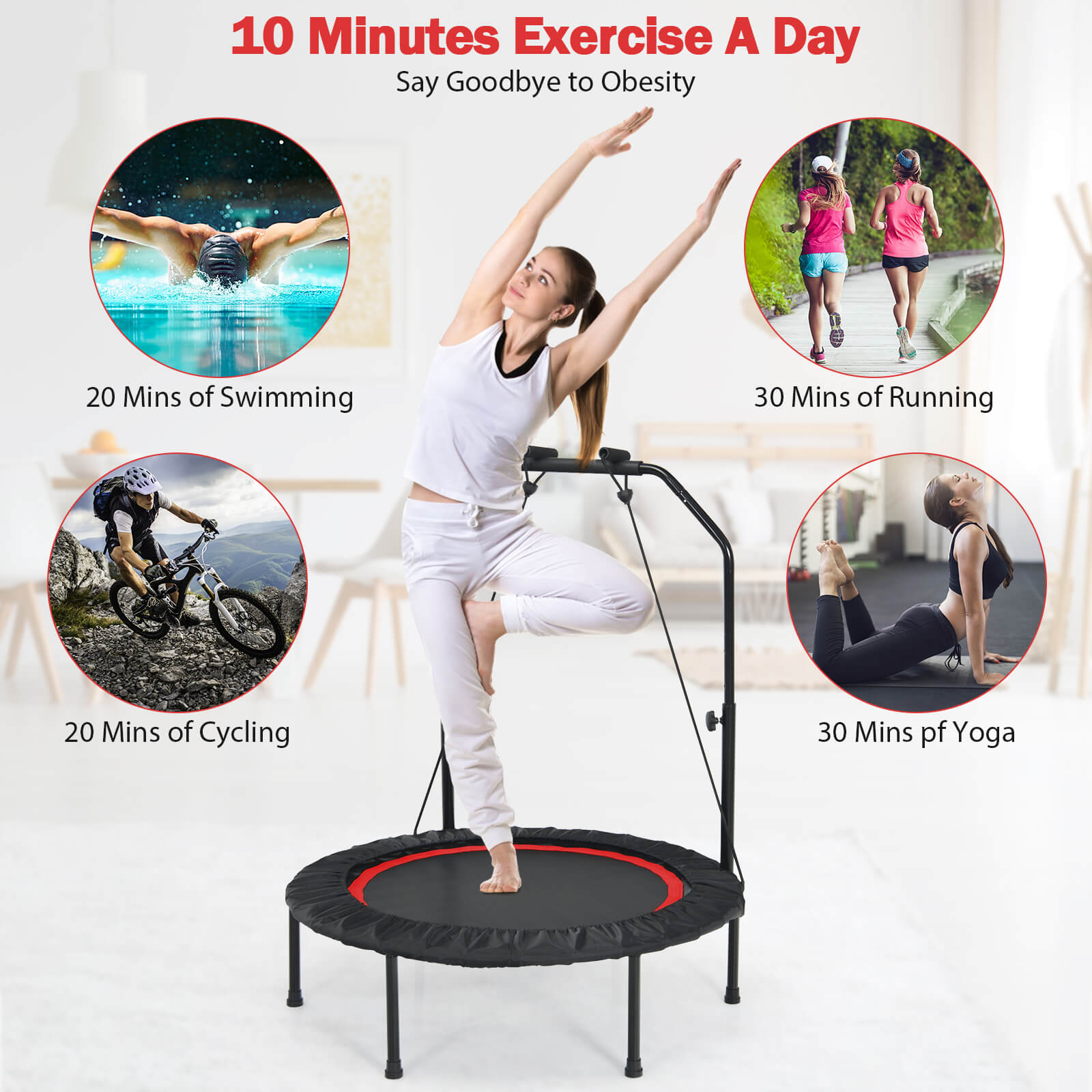 Resistance bands for mini trampoline hotsell
