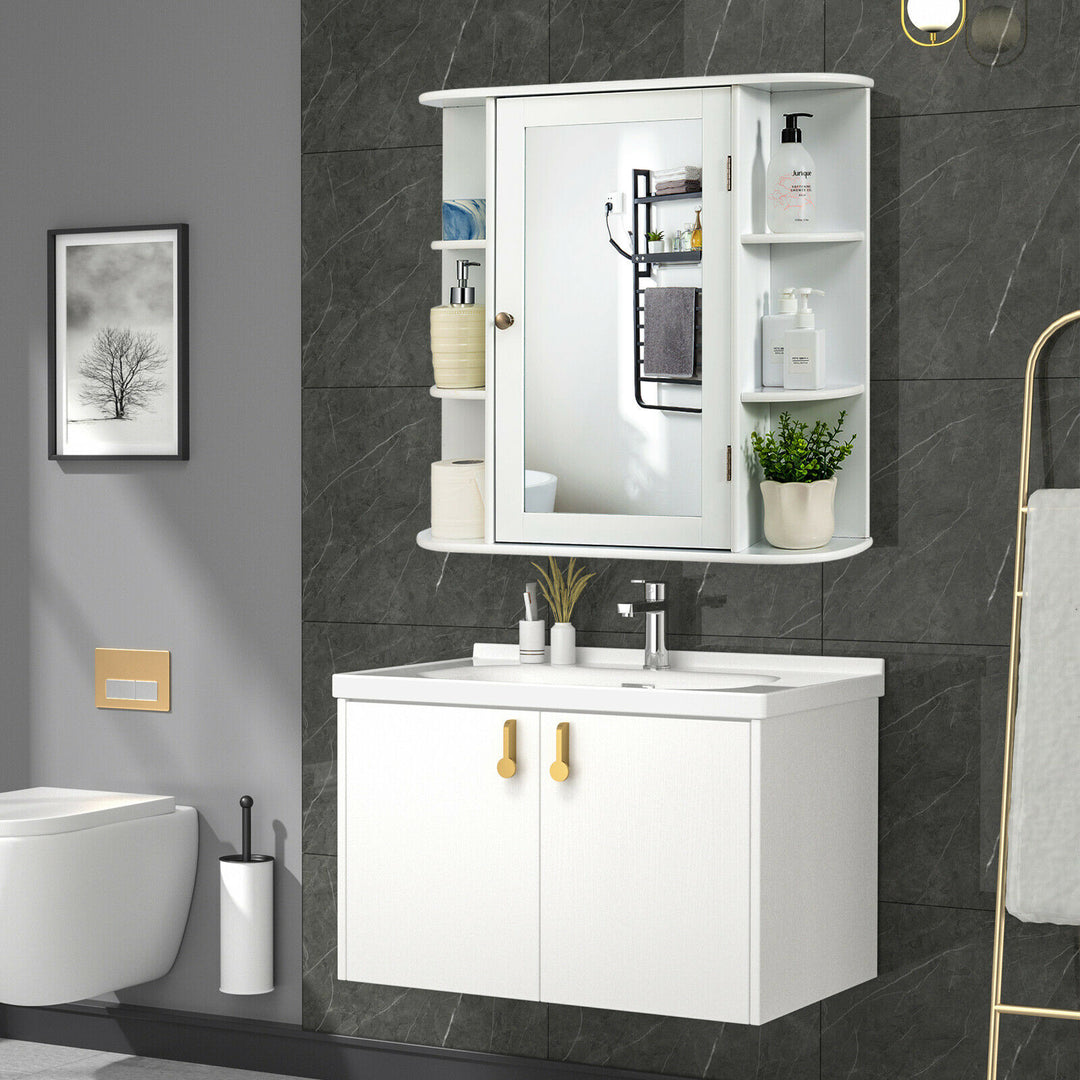 3-Tier Mirrored Wall Mounted Bathroom Cabinet