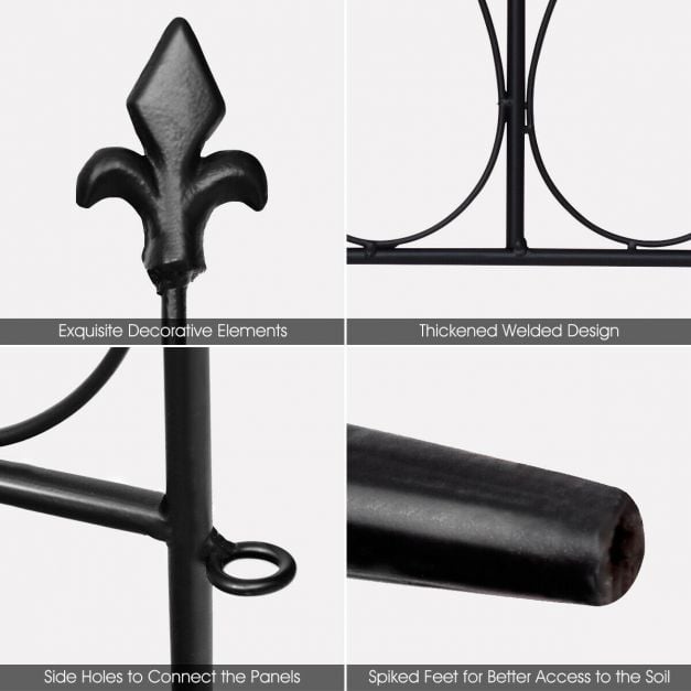 Garden Fencing Panels for Decoration with Arched and Inter-lockable Design
