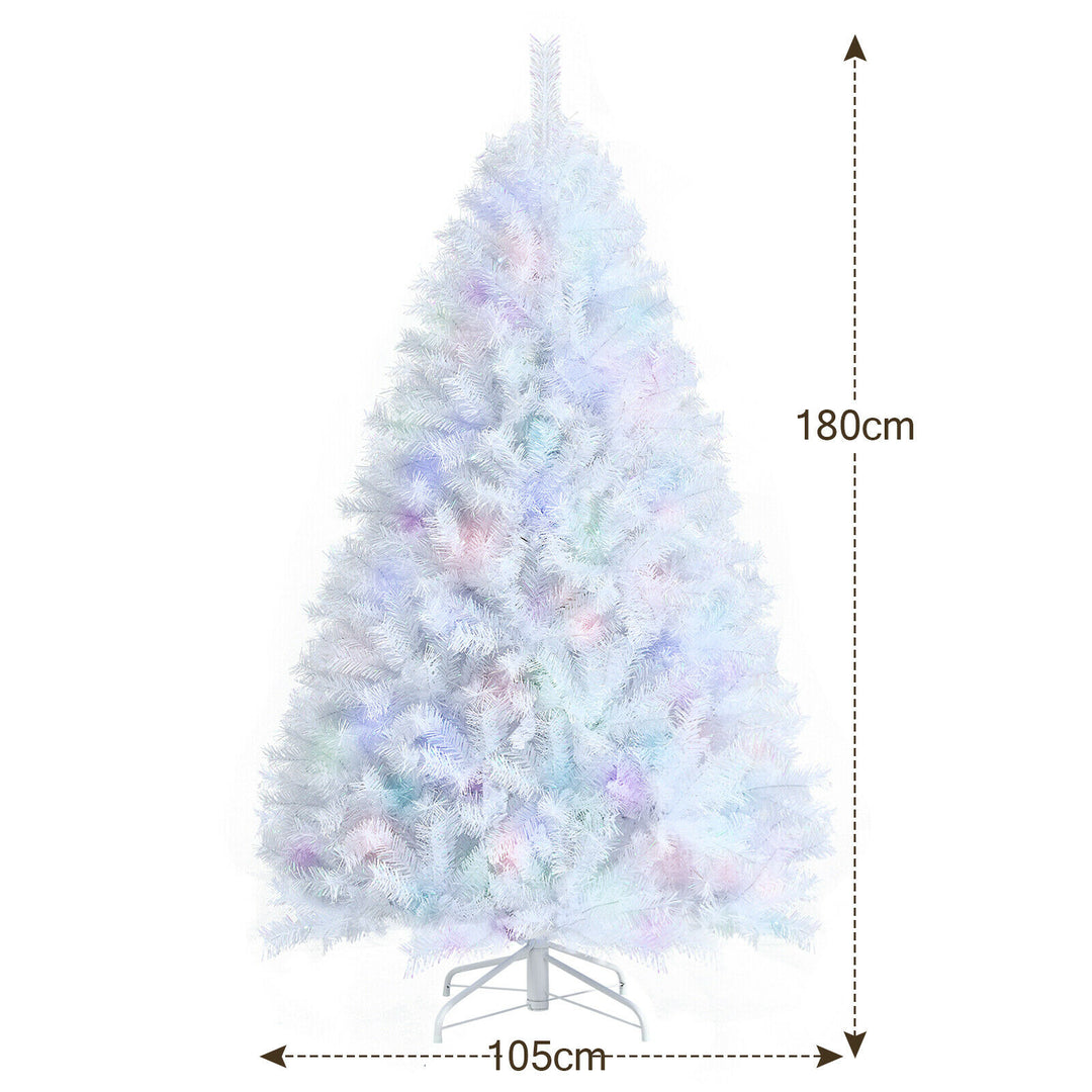 150CM White Hinged Artificial Christmas Tree with 792 Tips - TidySpaces
