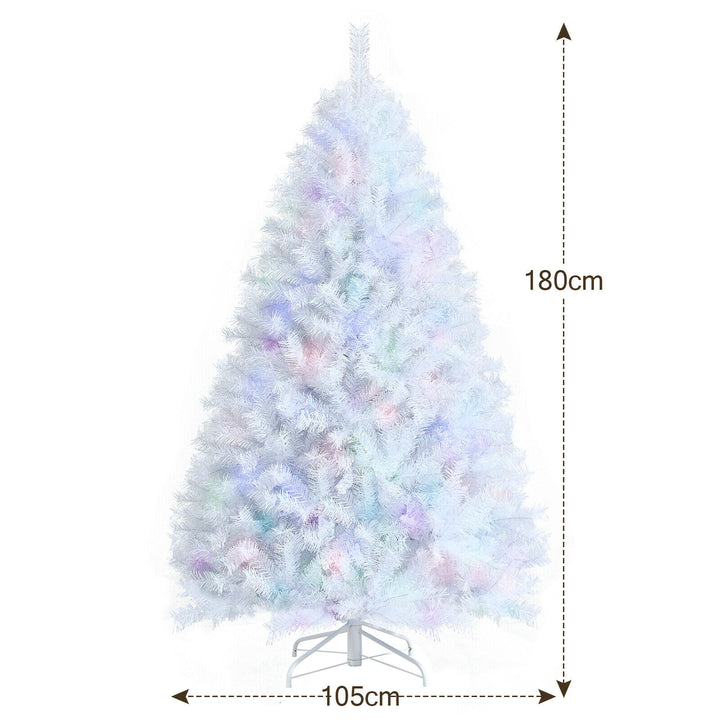 150CM White Hinged Artificial Christmas Tree with 792 Tips - TidySpaces