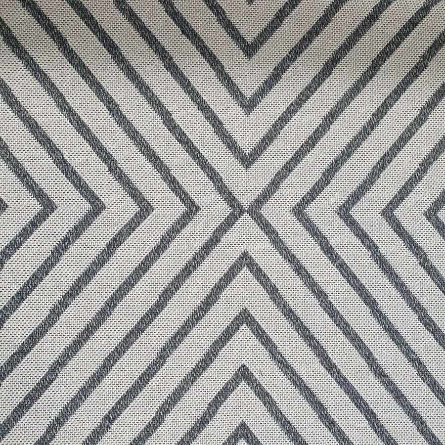 Cotton Rug Cream Grey Geometric