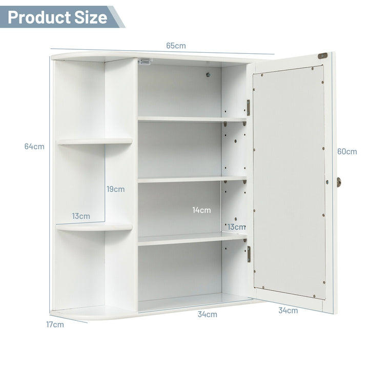 3-Tier Mirrored Wall Mounted Bathroom Cabinet