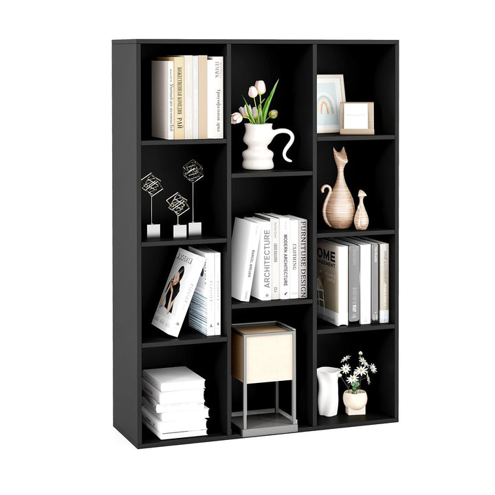 11 Cube Bookcase Modern Geometric Bookshelf with Anti Tipping Kits