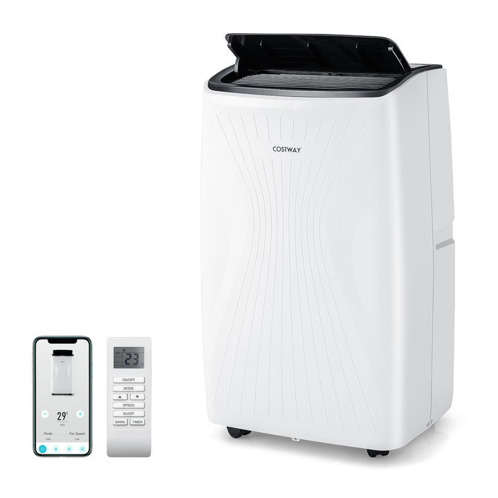 12000 BTU Portable Air Conditioner with Heat and Smart WiFi Enabled-White