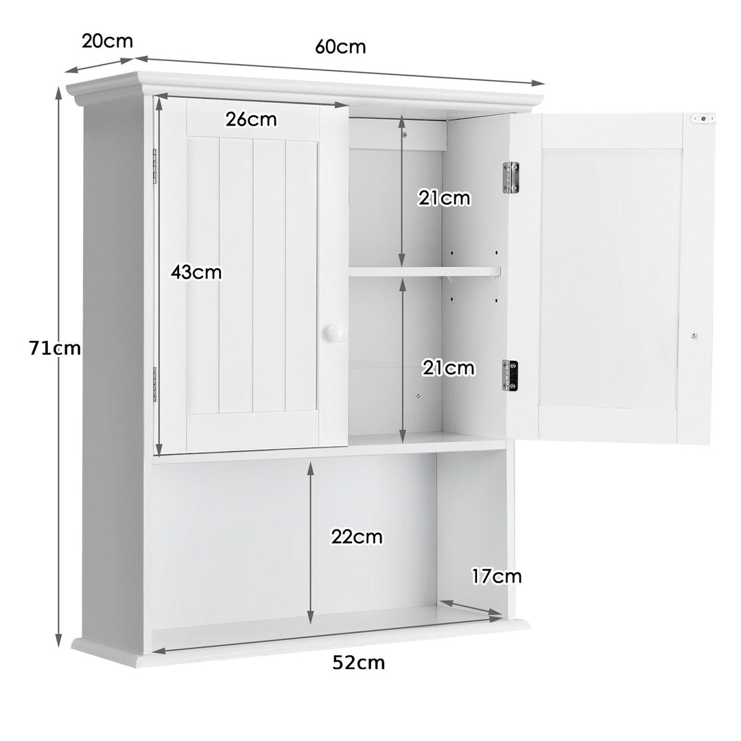 Wall Mounted Bathroom Storage Cabinet with Adjustable Shelf