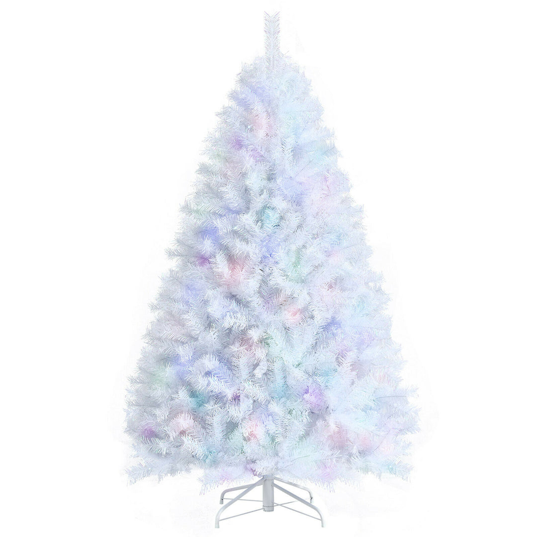 150CM White Hinged Artificial Christmas Tree with 792 Tips - TidySpaces
