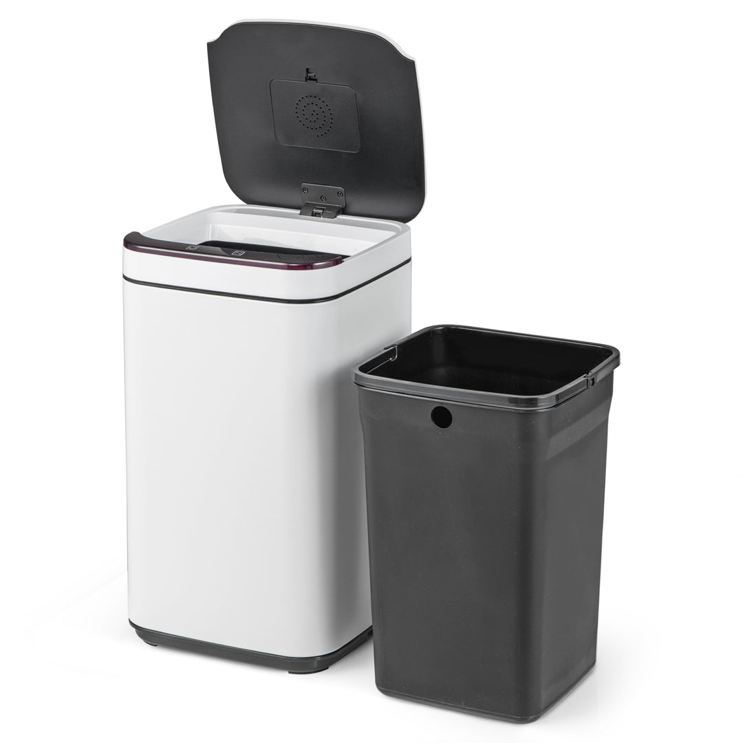 13L Intelligent Touchless Trash Can-White