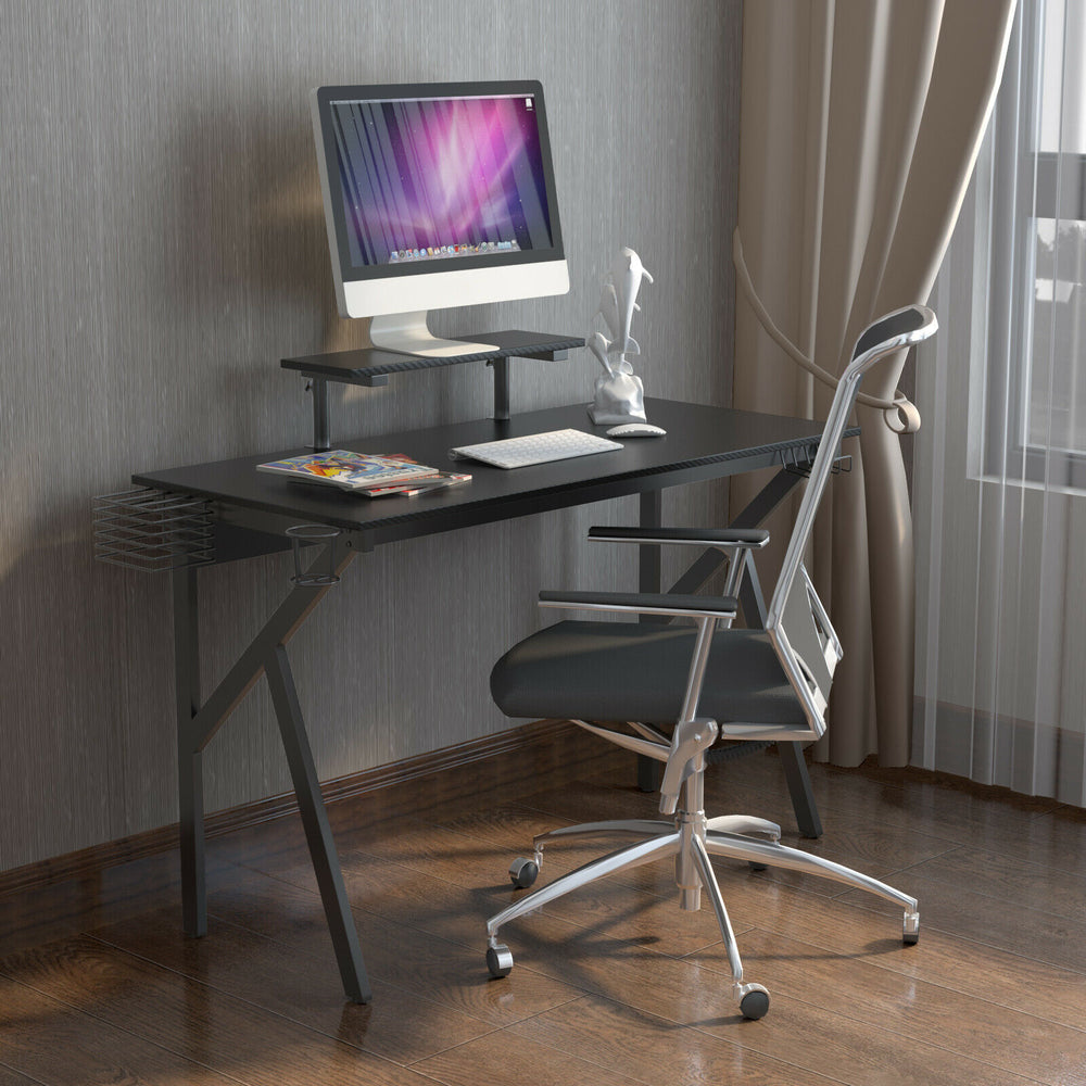 K  Frame Computer Desk with Adjustable Monitor Shelf - TidySpaces