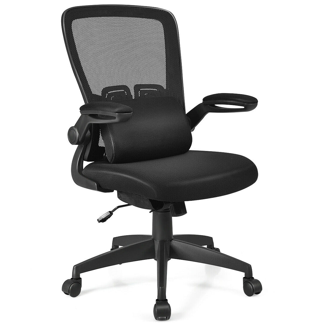 Lightweight Mesh Office Chair with Lumbar Support and Adjustable Backrest - TidySpaces