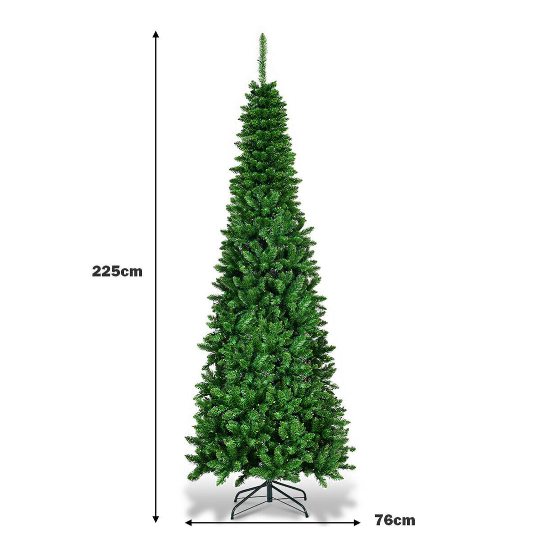 Artificial Pencil Christmas Tree with LED Lights in 3 Sizes