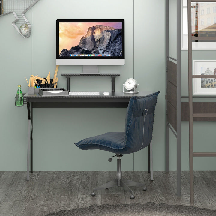 K  Frame Computer Desk with Adjustable Monitor Shelf - TidySpaces