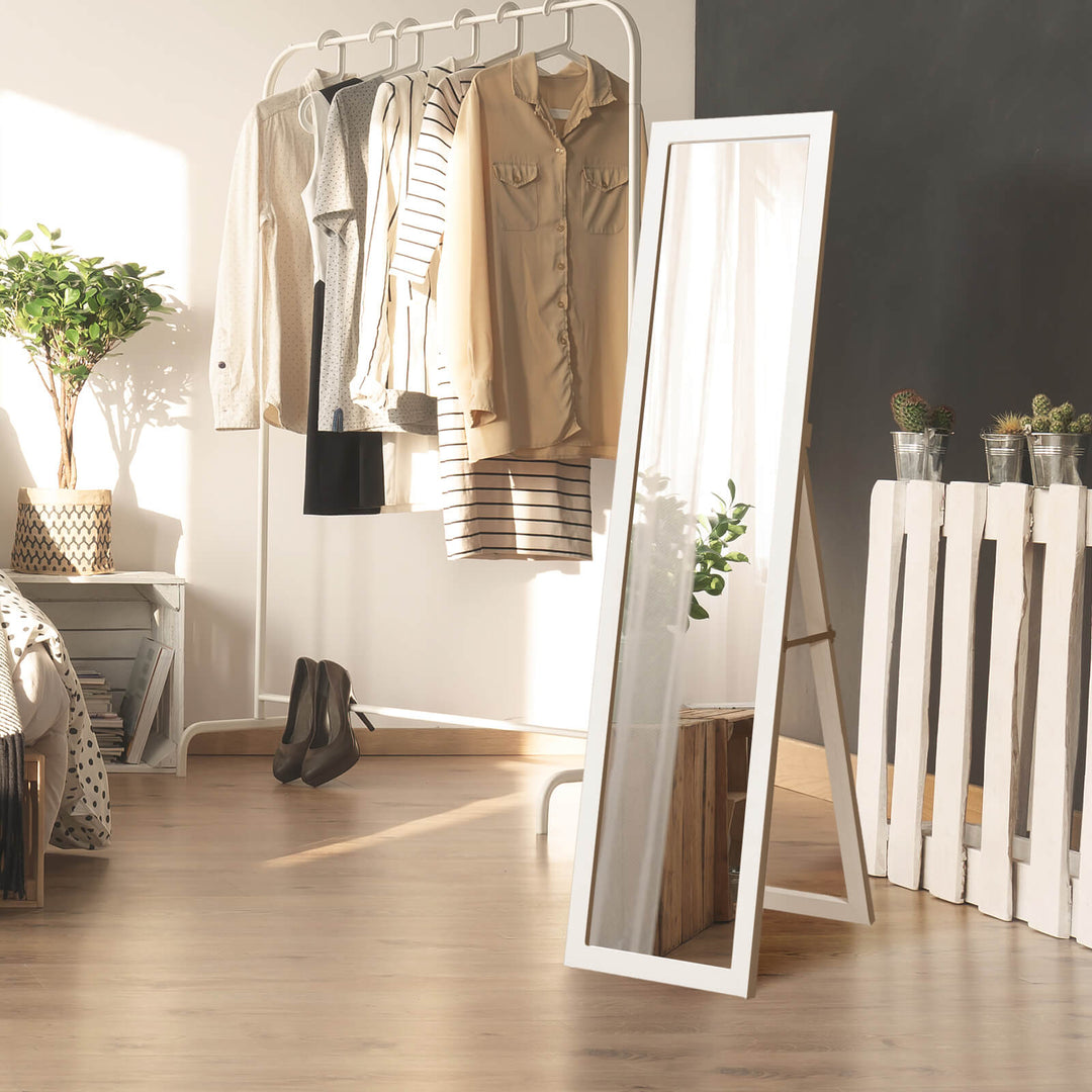 153 x 37 cm Wooden Frame Rectangle Full Length Mirror - TidySpaces