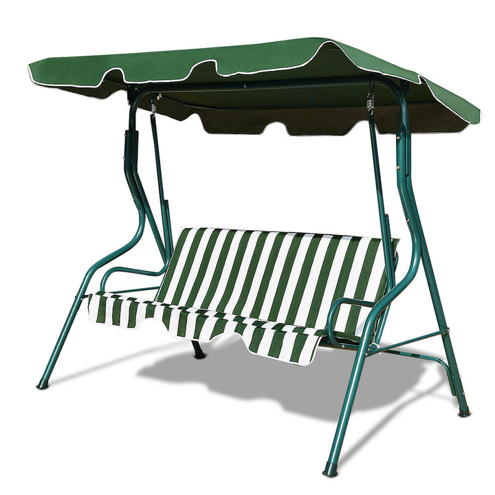 Garden Patio Metal Swing 3 Seater Lounger