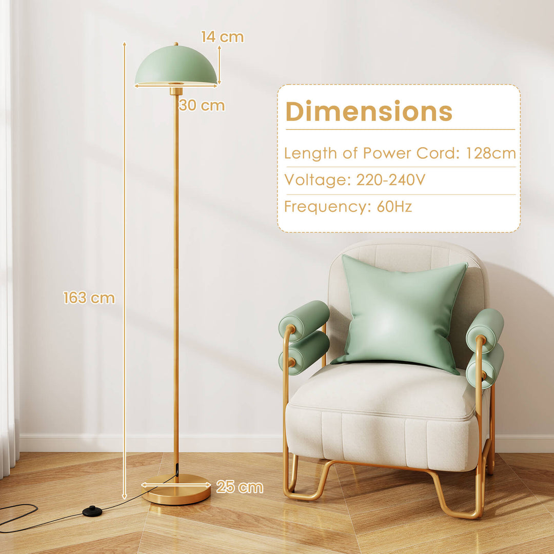 163cm Floor Lamp Standing Lamp with Shatterproof Lampshade - TidySpaces