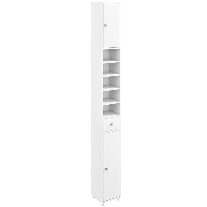 180CM Tall Freestanding Bathroom Cabinet with 2 Doors and 1 Drawer White - TidySpaces