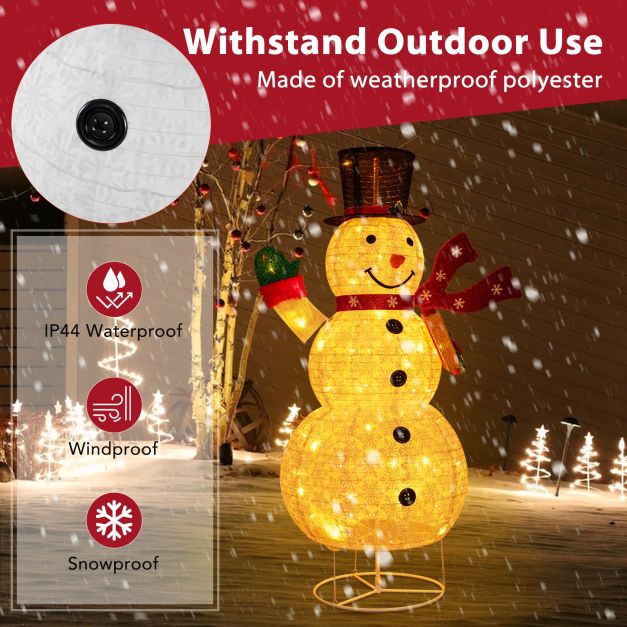 180 CM Lighted Pre-lit Christmas Decoration Snowman with LED Lights