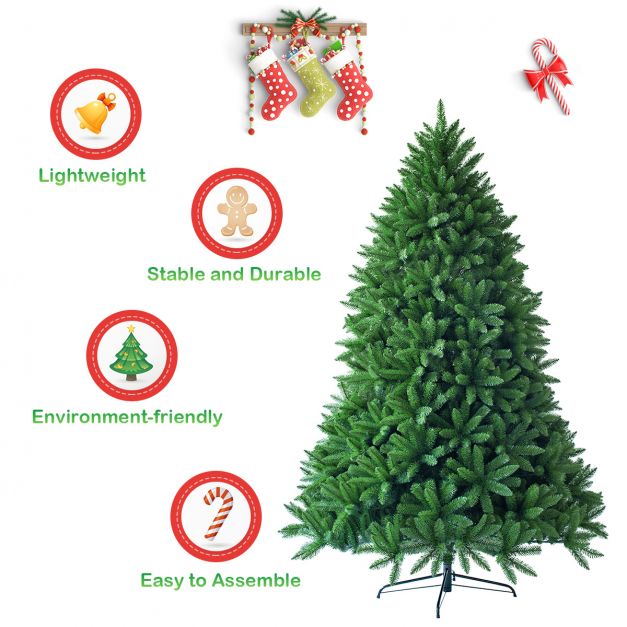 180 cm Artificial Christmas Tree Premium Hinged with 1250 Branch Tips