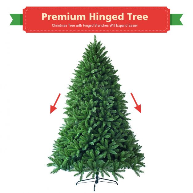 180 cm Artificial Christmas Tree Premium Hinged with 1250 Branch Tips