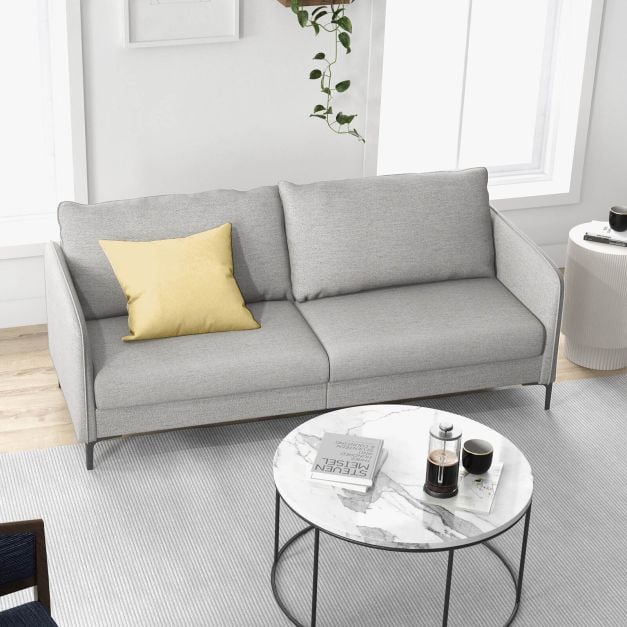 Modern Loveseat 3 Seater Upholstered Sofa with Washable Cushion Covers - TidySpaces