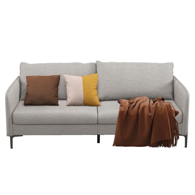 Modern Loveseat 3 Seater Upholstered Sofa with Washable Cushion Covers - TidySpaces