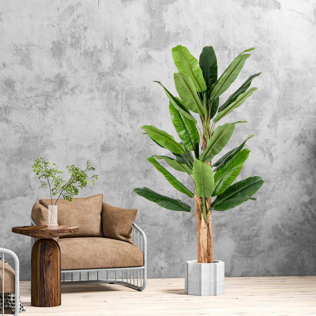 195cm Tall Artificial Banana Tree with 27 Large Leaves