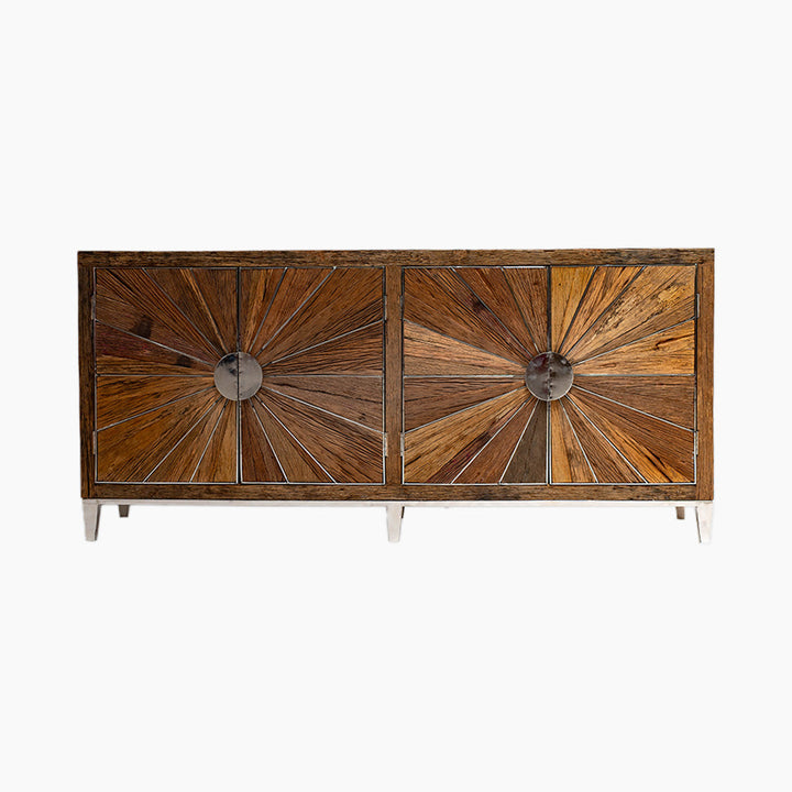 Mode Rustic Reclaimed Wood Four Door Sideboard - TidySpaces