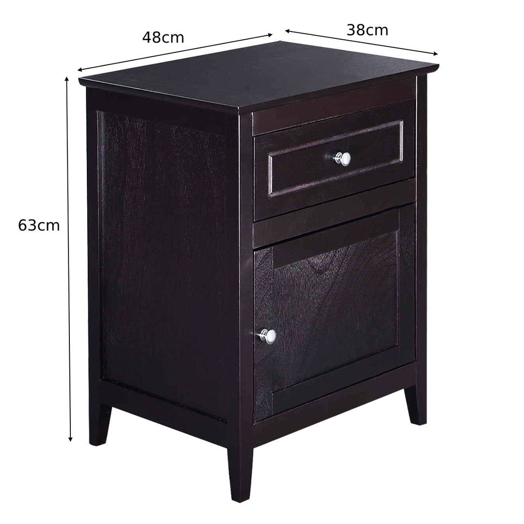 2 Tier Modern Badroom Nightstand with Drawer - TidySpaces