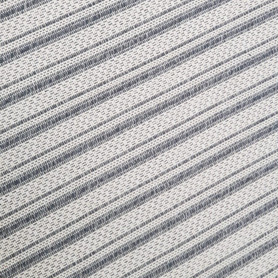 Cotton Rug Grey Cream Striped