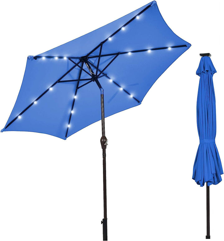 3 Tier Solar Powered LED Lighted Patio Umbrella